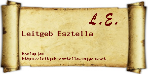Leitgeb Esztella névjegykártya